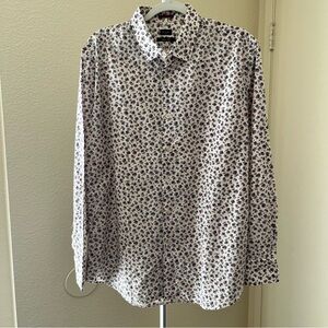 Paul Smith Slim Fit Light Pink Floral Kensington Shirt 17/43 Made In Italy